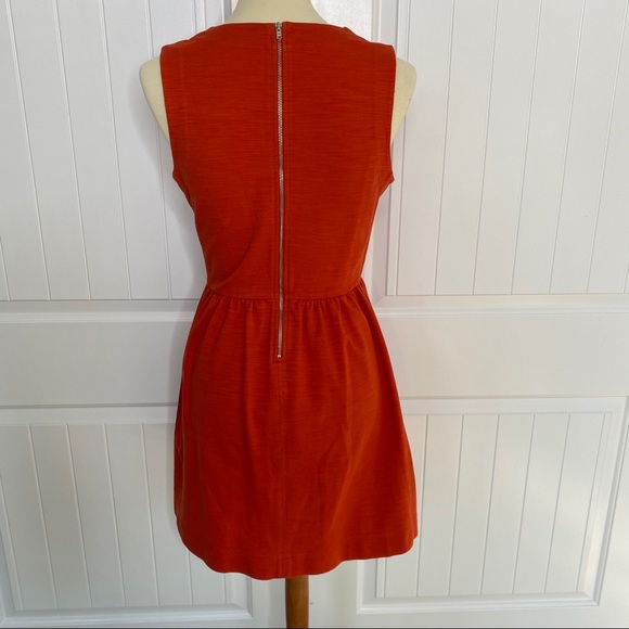 3/$30! Madewell burnt orange sleeveless dress size medium - Picture 4 of 6